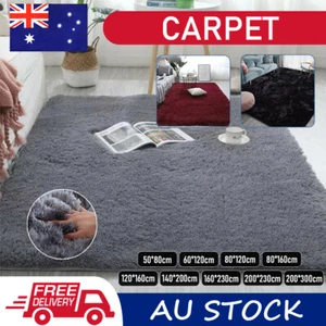 Floor Rug Rugs Fluffy Area Carpet Shaggy Soft Large Pads Living Room Bedroom Pad - Picture 1 of 18