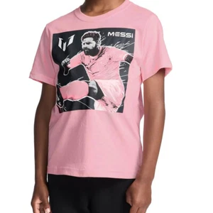 Messi Boy's Pink Soccer Kick T-Shirt. Boy's US Sizes 4, 5 & 6. New in Polybag! - Picture 1 of 2