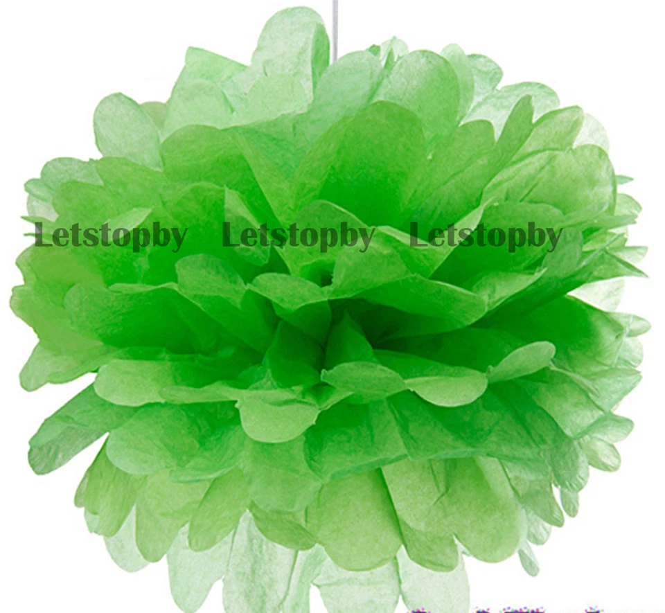 11 pcs Tissue Paper Pom-Poms 8" Flower Ball Wedding Party Home Crafts Decoration - Image 1 of 4