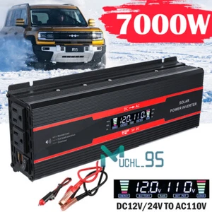 7000W Car Power Inverter 12V DC to 110V AC for RV/Truck/Car/Home Solar Power - Picture 1 of 53