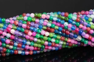 2MM Natural Rainbow Jade Beads Grade AAA Round Gemstone Loose Beads 15.5" - Picture 1 of 3