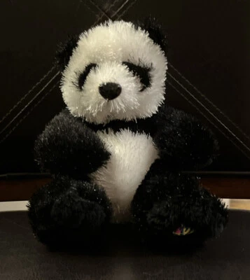 Ganz Webkinz 6” Panda Bear Plush Stuffed Animal Toy No Code Black & White - Image 1 of 4