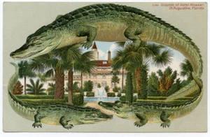 Alligator Border s545 Hotel Alcazar Grounds St Augustine Florida - Picture 1 of 2