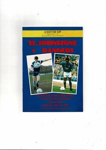 1989 St Johnstone v Rangers Scottish Cup Semi Final Football Programme - Picture 1 of 2