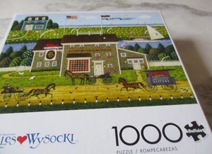 1,000 Piece C.  Wysocki Art Puzzle "Red Whale Inn " Buffalo Games Brand - Picture 1 of 4