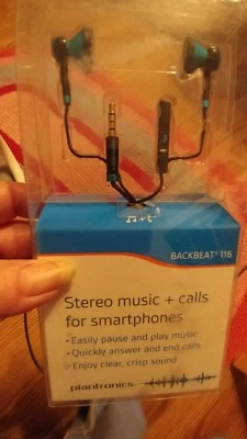 Plantronics Backbeat 116 Black/Blue In-Ear Only Headsets - Image 1 of 3