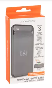 ModernHome Power Bank with Wireless Charger | 10k mAh | Charge 3 devices at once - Picture 1 of 4