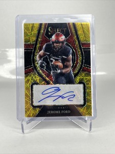 2022 Panini Select Draft Picks Prizm Gold Lazer 43/75 Auto Jerome Ford