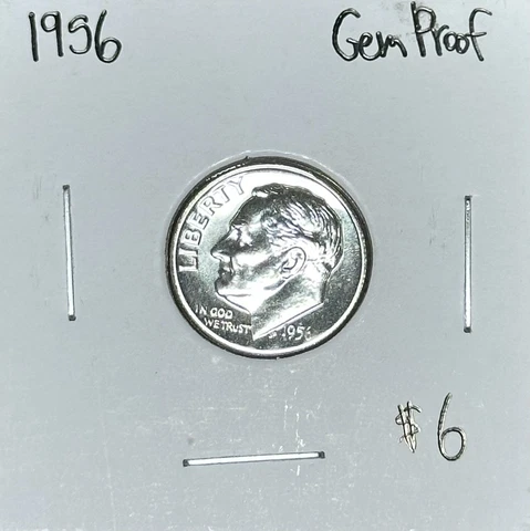 1956 Gem Proof Roosevelt Dime Cover