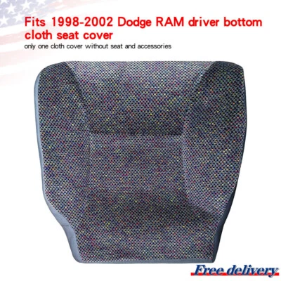 For 1998-2002 Dodge Ram 1500 2500 3500 SLT Driver Bottom Fabric Cloth seat Cover Foto 1 de 4