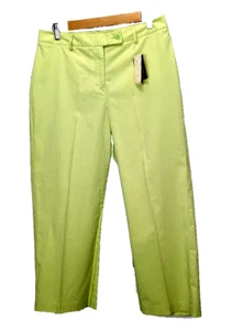 Pantalones chinos capris al tobillo LANDS' END para mujer talla 8 algodón verde pistacho nuevos con etiquetas - Imagen 1 de 14