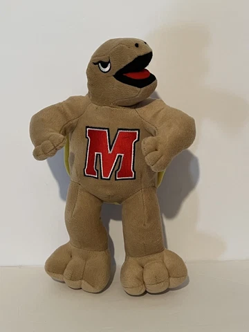 University Of Maryland Terrapins Fear The Turtle Basketball Mascot 12" Plush Cover