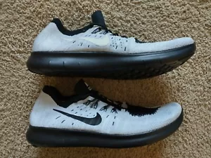 Neu Größe 15 Herren Nike ID Free RN Flyknit 2017 Steinweiß Grau, Schwarz Schuhe - Bild 1 von 10