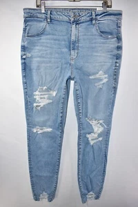 Neu American Eagle superhohe Jegging gerissene Damenjeans Größe 20 lang - Bild 1 von 13