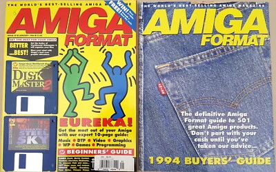 Amiga Format Magazine w/Disks Guide ©Jan.1994 DiskMaster2 BeneathASteelSky +MORE - Image 1 of 4