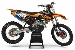 Kit de gráficos MX de fábrica KTM SXF 250 350 450 naranja dividido 2010 2011 2012 - Imagen 1 de 1