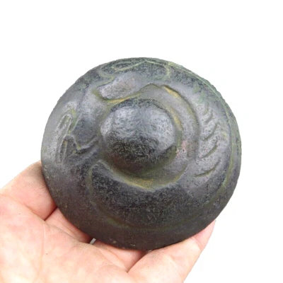 Chinese old  jade,Hongshan culture,Black magnet,collectibles,rare UFO,pendant Y6 - Image 1 of 4