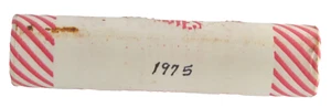 US 1975 Uncirculated Bank Roll of 50 Lincoln Copper Pennies BU Philadelphia Mint - Picture 1 of 2