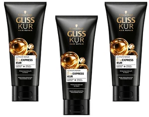3x Gliss Kur 1-Minute Express Kur Ultimate Repair Haarkur mit Keratin, 200ml NEU - Bild 1 von 1