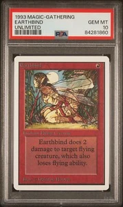 Earthbind (banned) - Unlimited - MTG - GEM MINT - PSA 10. POP 21. MTG in Store - Picture 1 of 2