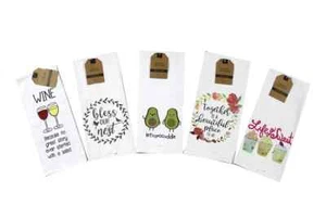 1 - Kitchen Dish Towel Assorted Sayings Tea Towel 16x28 Spring Summer Fun Cotton - Picture 1 of 23
