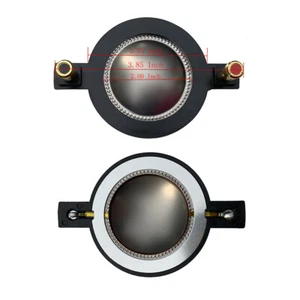 Dual 44MM 8 Ohm Replacement Diaphragms For Audio Speaker Driver Tweeter Titanium - Picture 1 of 11