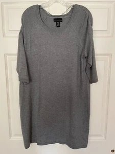 Womens Attention Gray Tunic Dress Sweater Size XL - Picture 1 of 6