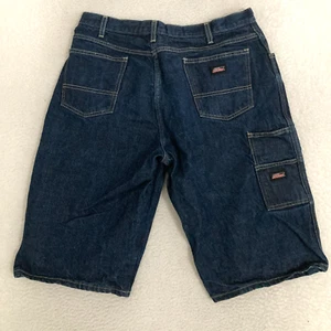 Vtg Dickies Jean Shorts Jorts Mens Size 36 Carpenter Cargo Baggy Skater Y2K - Picture 1 of 10