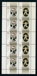 165.AUSTRALIA 1997 STAMP SHEETLET SPORTS, CRICKETER, SIR DON BRADMAN.MNH - Picture 1 of 1
