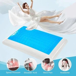 Cooling Orthopedic Memory Foam Contour Cervical Pillow Gel Head Neck B ST - Picture 1 of 16