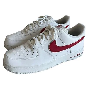 Nike Air Force 1 Low A02423-102 White/ Gym Red Leather Shoes Men 15 - Picture 1 of 15
