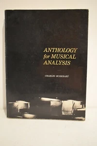 Anthology For Musical Analysis by Charles Burkhart Sheet Music - Imagen 1 de 3