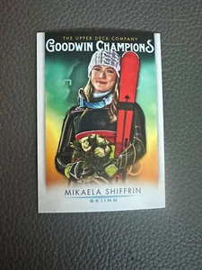 Mikaela Shiffrin Skyiing 2021 Upper Deck Goodwin Champions #55 - Imagen 1 de 2