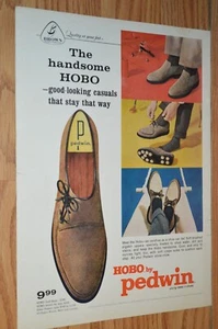 1963 HOBO PEDWIN SHOES ORIGINAL ADVERTISEMENT PRINT AD 63 SHOE CASUAL GOLF - Picture 1 of 1