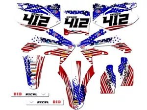2006-2007 CRF 250 R MERICA Usa Senge Graphics Kit Compatible with Honda - Picture 1 of 10