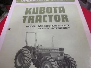 Kubota  M5500 M5500DT M7500 M7500DT Tractor Operators Manual - Picture 1 of 2