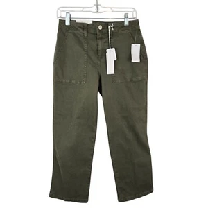 Sanctuary Vacation Crop Damen 27 High Rise Flare olivgrün Gorpcore Freizeit NEU - Bild 1 von 14