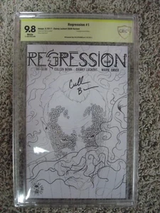 Regression #1 BW cover CBCS 9.8 Cullen Bunn SIGNED SS IMAGE - Picture 1 of 7