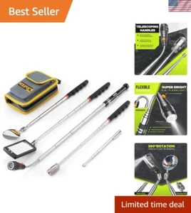 LED Taschenlampe & verschiebbares magnetisches Werkzeugset mit Spiegel - perfekt für Geschenke - Bild 1 von 8