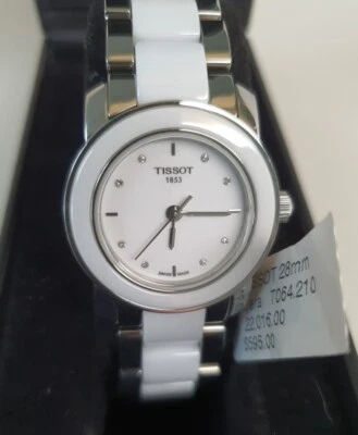TISSOT T-TREND CERA WHITE CERAMIC DIAMOND LADIES WATCH - Image 1 of 4