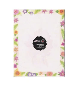 Papel de papelería para computadora Jot 45 hojas impresión floral de 8,5" x 11" - Imagen 1 de 1