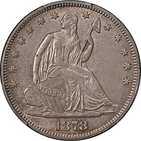1878-P Seated Half Dollar PCGS Unc Details Great Eye Appeal Strong Strike Cover
