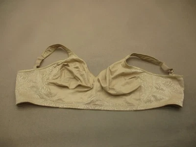 Sujetador Demi 46DD Playtex Mujer Beige Sin Forro Inalámbrico Cierre Trasero Correa Ancha 7H Foto 1 de 4
