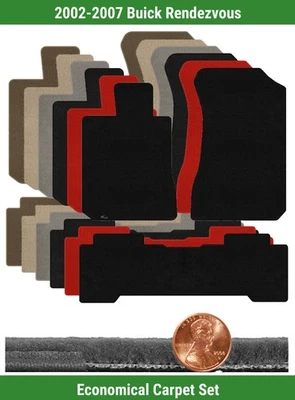 Conjunto de tapete personalizado Velourtex para 2002-2007 Buick Rendezvous (3 peças) #225 - Imagem 1 de 4