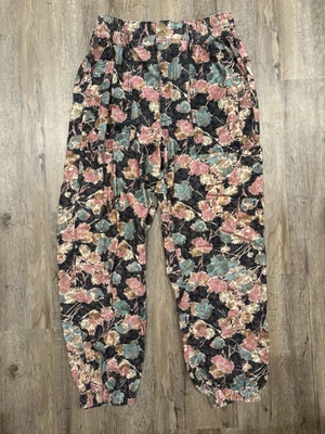 Calça jogger Anthropologie Anisa floral veludo tornozelo tamanho médio - Imagem 1 de 4
