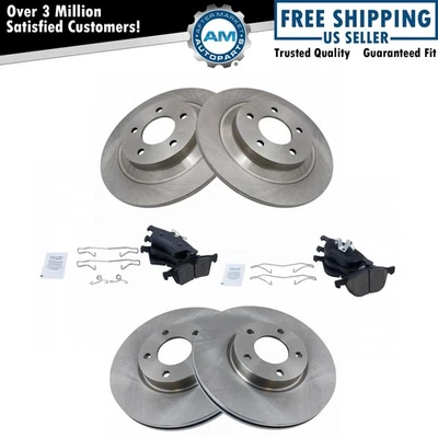Front & Rear Ceramic Brake Pad & Rotor Kit LH & RH Sides for 07-15 Mazda 5 - Image 1 of 4