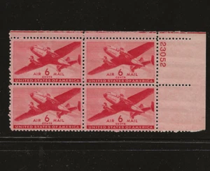 US Scott #C25 Plate Block Fine/Very Fine MNH Cat. Value $.60 #280 - Picture 1 of 1