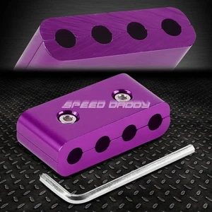 7/8MM ENGINE SPARK PLUG WIRE CABLE SEPARATOR/PURPLE ALUMINUM DIVIDER CLAMP LOOM - Bild 1 von 7