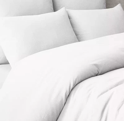 Funda nórdica de gasa de algodón teñida con prendas italianas Restauración Hardware Queen blanca Foto 1 de 4