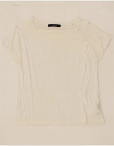 Camiseta Top LES COPAINS IT 42 Mediana Blanca Algodón CA09 para Mujer - Imagen 1 de 5